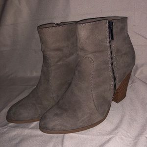 Tan heeled booties